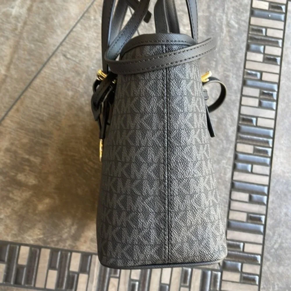 Michael Kors Jet Set Travel XS Carryall Tote Top Zip Tote Black - Picture 14 of 16